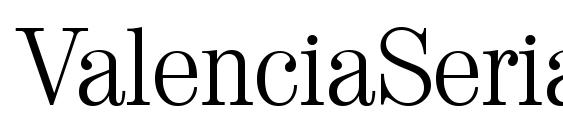 ValenciaSerial Light Regular Font