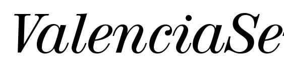 ValenciaSerial Medium Italic Font