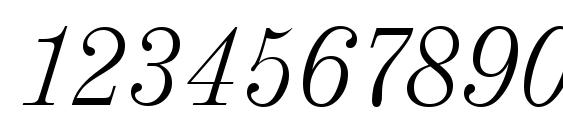 ValenciaSerial Xlight Italic Font, Number Fonts