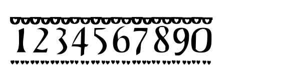 Valentine 1 Font, Number Fonts