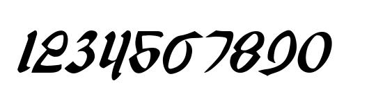 Valerius Condensed Italic Font, Number Fonts