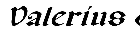 Valerius Expanded Italic Font