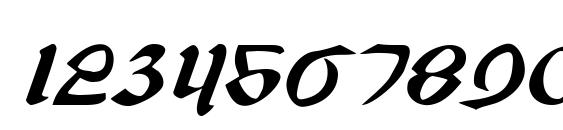 Valerius Italic Font, Number Fonts