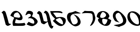 Valerius Leftalic Font, Number Fonts