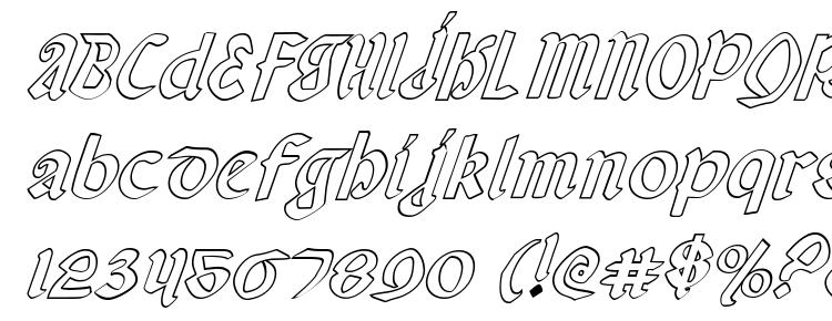 glyphs Valerius Outline Italic font, сharacters Valerius Outline Italic font, symbols Valerius Outline Italic font, character map Valerius Outline Italic font, preview Valerius Outline Italic font, abc Valerius Outline Italic font, Valerius Outline Italic font