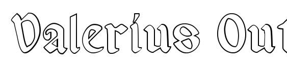 Valerius Outline font, free Valerius Outline font, preview Valerius Outline font