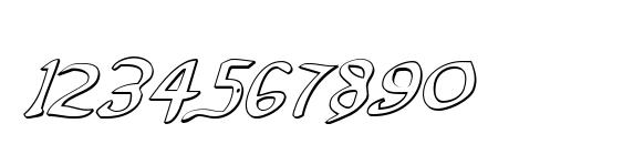 Valley Forge Outline Italic Font, Number Fonts