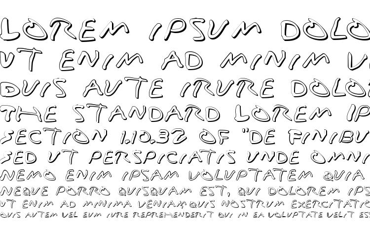 specimens Vamp3d font, sample Vamp3d font, an example of writing Vamp3d font, review Vamp3d font, preview Vamp3d font, Vamp3d font