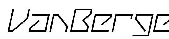 шрифт VanBerger Italic, бесплатный шрифт VanBerger Italic, предварительный просмотр шрифта VanBerger Italic