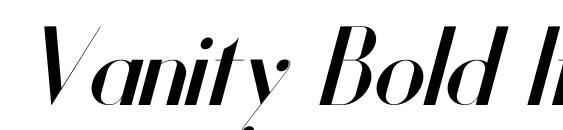 Vanity Bold Italic font, free Vanity Bold Italic font, preview Vanity Bold Italic font