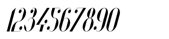 Vanity Bold Narrow Italic Font, Number Fonts