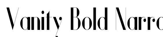 Vanity Bold Narrow font, free Vanity Bold Narrow font, preview Vanity Bold Narrow font