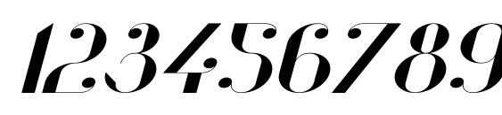 Vanity Bold Wide Italic Font, Number Fonts