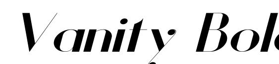 Vanity Bold Wide Italic font, free Vanity Bold Wide Italic font, preview Vanity Bold Wide Italic font