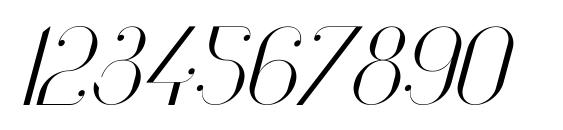 Vanity Light Italic Font, Number Fonts