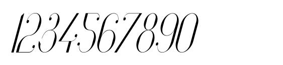 Vanity Light Narrow Italic Font, Number Fonts