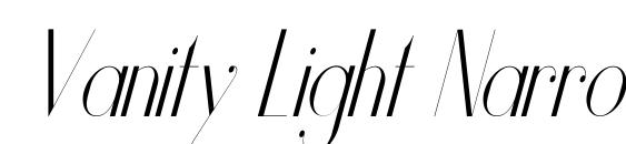 Vanity Light Narrow Italic font, free Vanity Light Narrow Italic font, preview Vanity Light Narrow Italic font