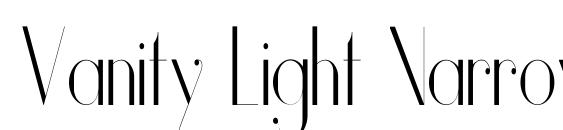 Vanity Light Narrow font, free Vanity Light Narrow font, preview Vanity Light Narrow font