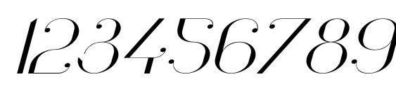 Vanity Light Wide Italic Font, Number Fonts
