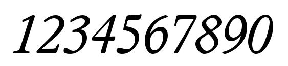 VanityBook Italic Font, Number Fonts