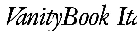 VanityBook Italic font, free VanityBook Italic font, preview VanityBook Italic font