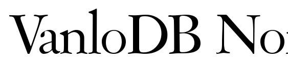 VanloDB Normal font, free VanloDB Normal font, preview VanloDB Normal font