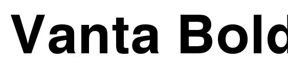шрифт Vanta Bold, бесплатный шрифт Vanta Bold, предварительный просмотр шрифта Vanta Bold