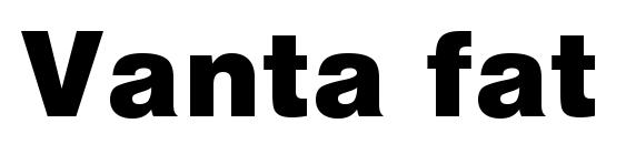 Шрифт Vanta fat plain