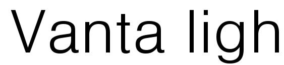 Vanta light plain font, free Vanta light plain font, preview Vanta light plain font