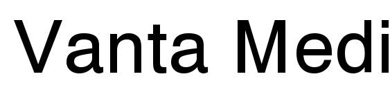 шрифт Vanta Medium, бесплатный шрифт Vanta Medium, предварительный просмотр шрифта Vanta Medium
