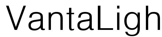 шрифт VantaLight, бесплатный шрифт VantaLight, предварительный просмотр шрифта VantaLight