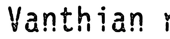 шрифт Vanthian ragnarok, бесплатный шрифт Vanthian ragnarok, предварительный просмотр шрифта Vanthian ragnarok