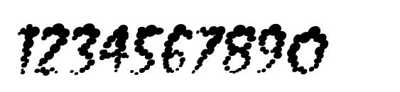 Vaporized BB Italic Font, Number Fonts