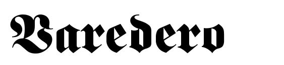 шрифт Varedero, бесплатный шрифт Varedero, предварительный просмотр шрифта Varedero