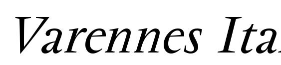 шрифт Varennes Italic, бесплатный шрифт Varennes Italic, предварительный просмотр шрифта Varennes Italic