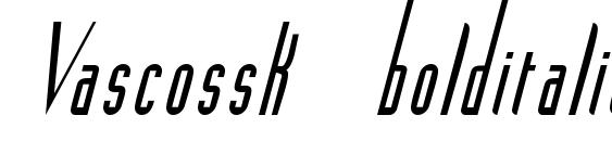 Vascossk bolditalic font, free Vascossk bolditalic font, preview Vascossk bolditalic font