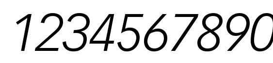 Vectora LT 46 Light Italic Font, Number Fonts