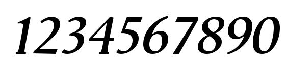 Vega antikva SemiBoldItalic Font, Number Fonts