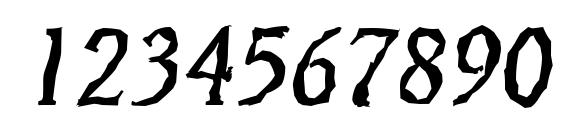 VeracruzRandom Italic Font, Number Fonts