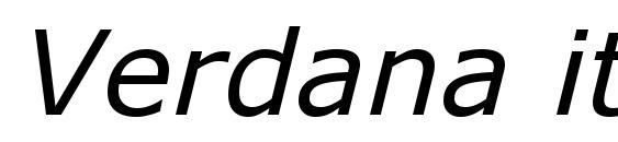 шрифт Verdana italic, бесплатный шрифт Verdana italic, предварительный просмотр шрифта Verdana italic