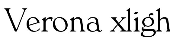 Verona xlight font, free Verona xlight font, preview Verona xlight font