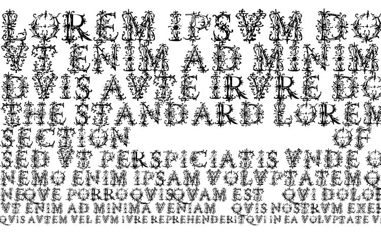 specimens VespasiansFlorials font, sample VespasiansFlorials font, an example of writing VespasiansFlorials font, review VespasiansFlorials font, preview VespasiansFlorials font, VespasiansFlorials font