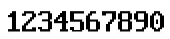 Шрифт Video Terminal Screen, Шрифты для цифр и чисел