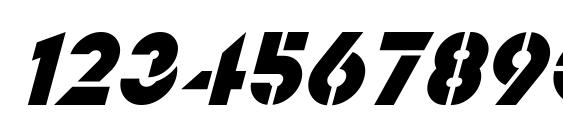 Videopac Italic Font, Number Fonts