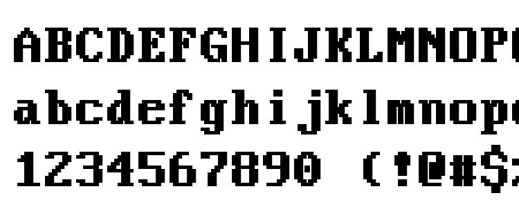 глифы шрифта VideoTerminalScreen Normal Bold, символы шрифта VideoTerminalScreen Normal Bold, символьная карта шрифта VideoTerminalScreen Normal Bold, предварительный просмотр шрифта VideoTerminalScreen Normal Bold, алфавит шрифта VideoTerminalScreen Normal Bold, шрифт VideoTerminalScreen Normal Bold