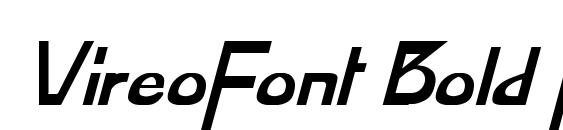 шрифт VireoFont Bold Italic, бесплатный шрифт VireoFont Bold Italic, предварительный просмотр шрифта VireoFont Bold Italic