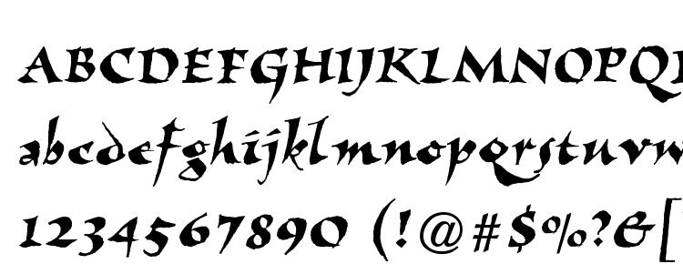 глифы шрифта Visigoth, символы шрифта Visigoth, символьная карта шрифта Visigoth, предварительный просмотр шрифта Visigoth, алфавит шрифта Visigoth, шрифт Visigoth