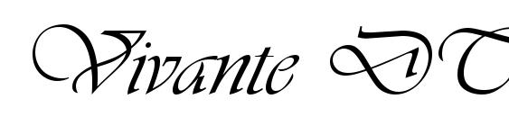 Шрифт Vivante DTC ITALIC, Элегантные шрифты