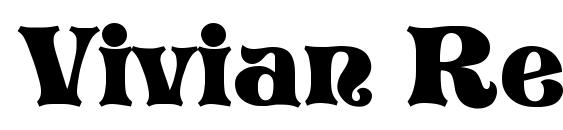 Vivian Regular font, free Vivian Regular font, preview Vivian Regular font