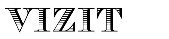 шрифт Vizit, бесплатный шрифт Vizit, предварительный просмотр шрифта Vizit